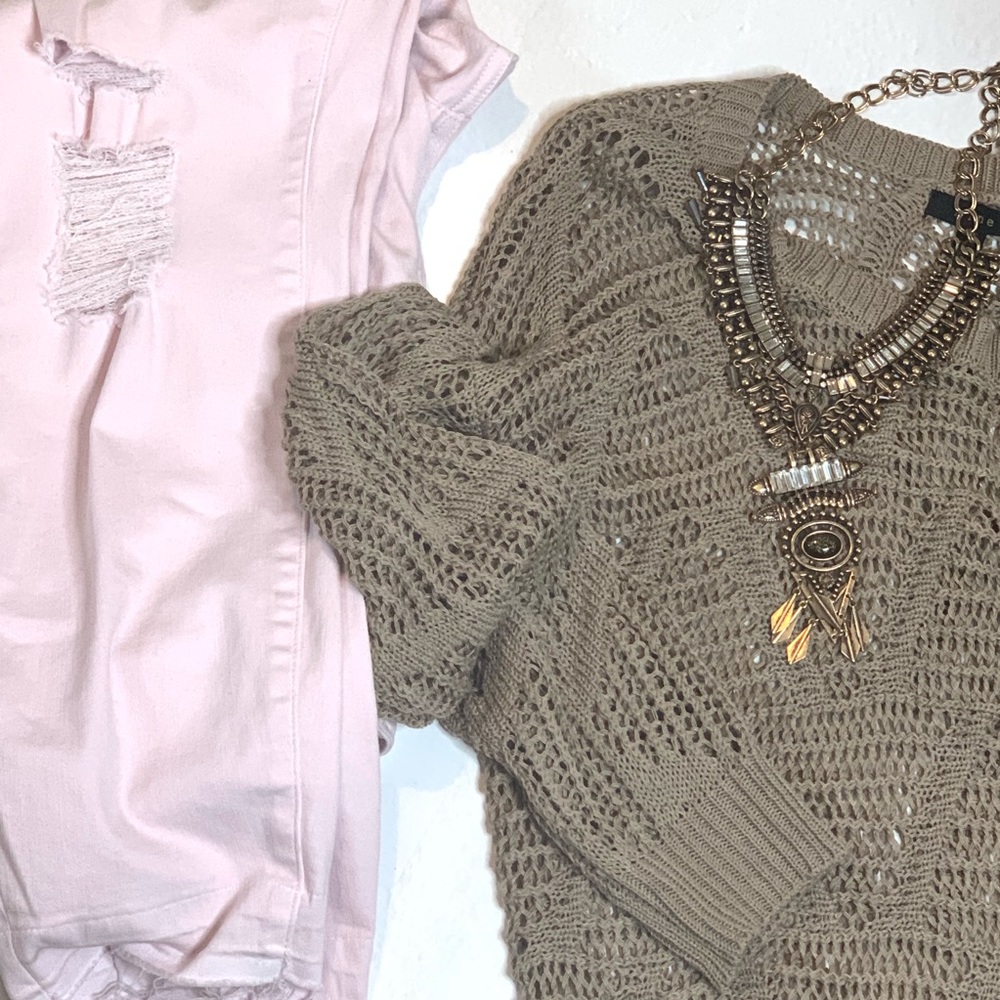 Cozy Crochet Style Sweater with Holes